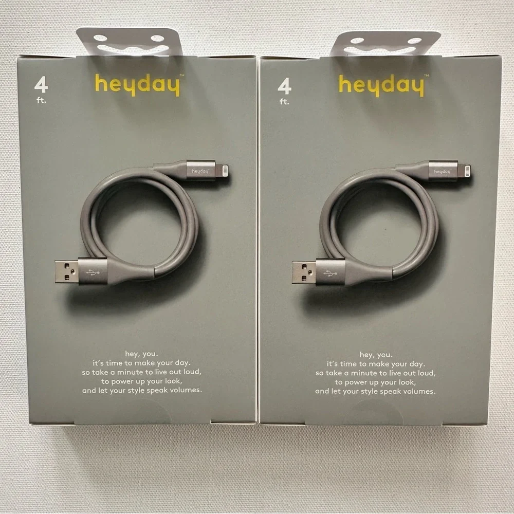 Heyday Gray Lightning to USB-A Cable